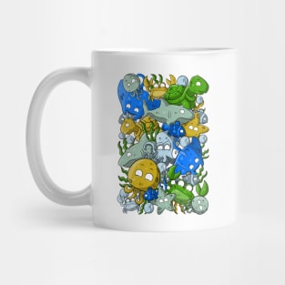 Sea creatures doodles Mug